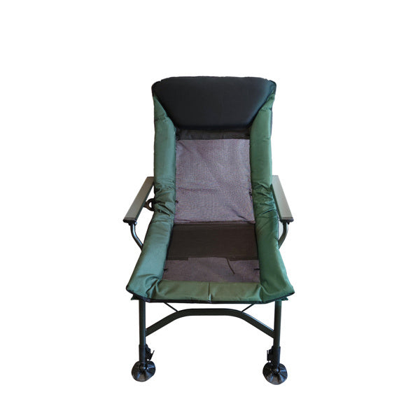 Camping Lounge Chair, Portable Folding Recliner With Adjustable Backrest