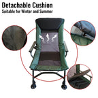 Camping Lounge Chair, Portable Folding Recliner With Adjustable Backrest