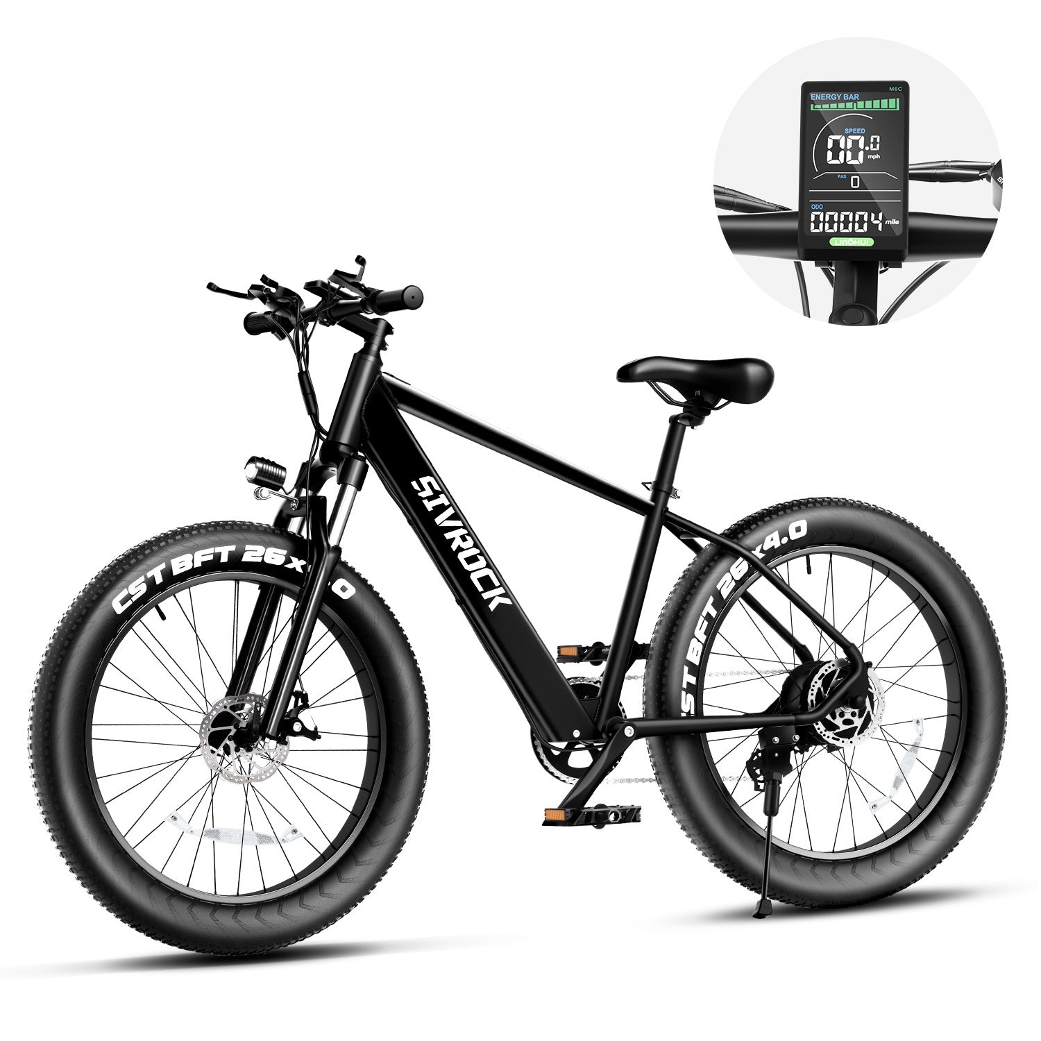 Professional Electric Bike For Adults, 26 X 4.0 Inches Fat Tire Electric Mountain Bicycle, 1000W Motor 48V 15Ah Ebike For Trail Riding, Excursion And Commuting