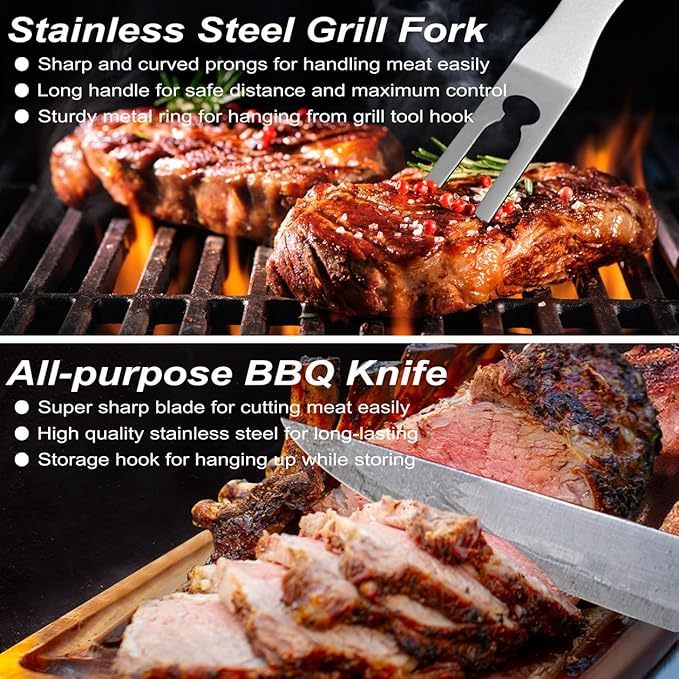 POLIGO 29 PCS BBQ Grilling Tools With Accessories and Case