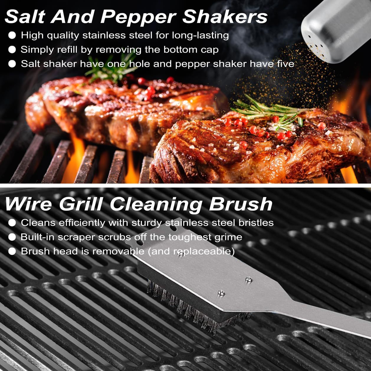 POLIGO 29 PCS BBQ Grilling Tools With Accessories and Case