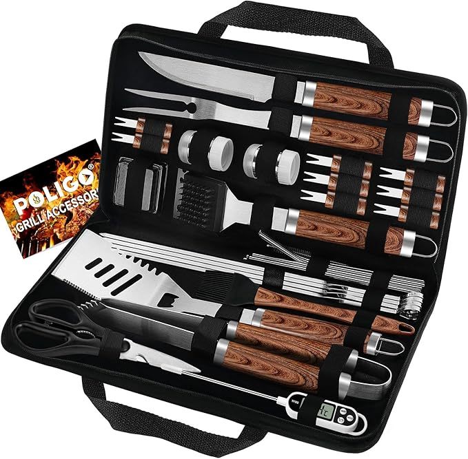 POLIGO 29 PCS BBQ Grilling Tools With Accessories and Case