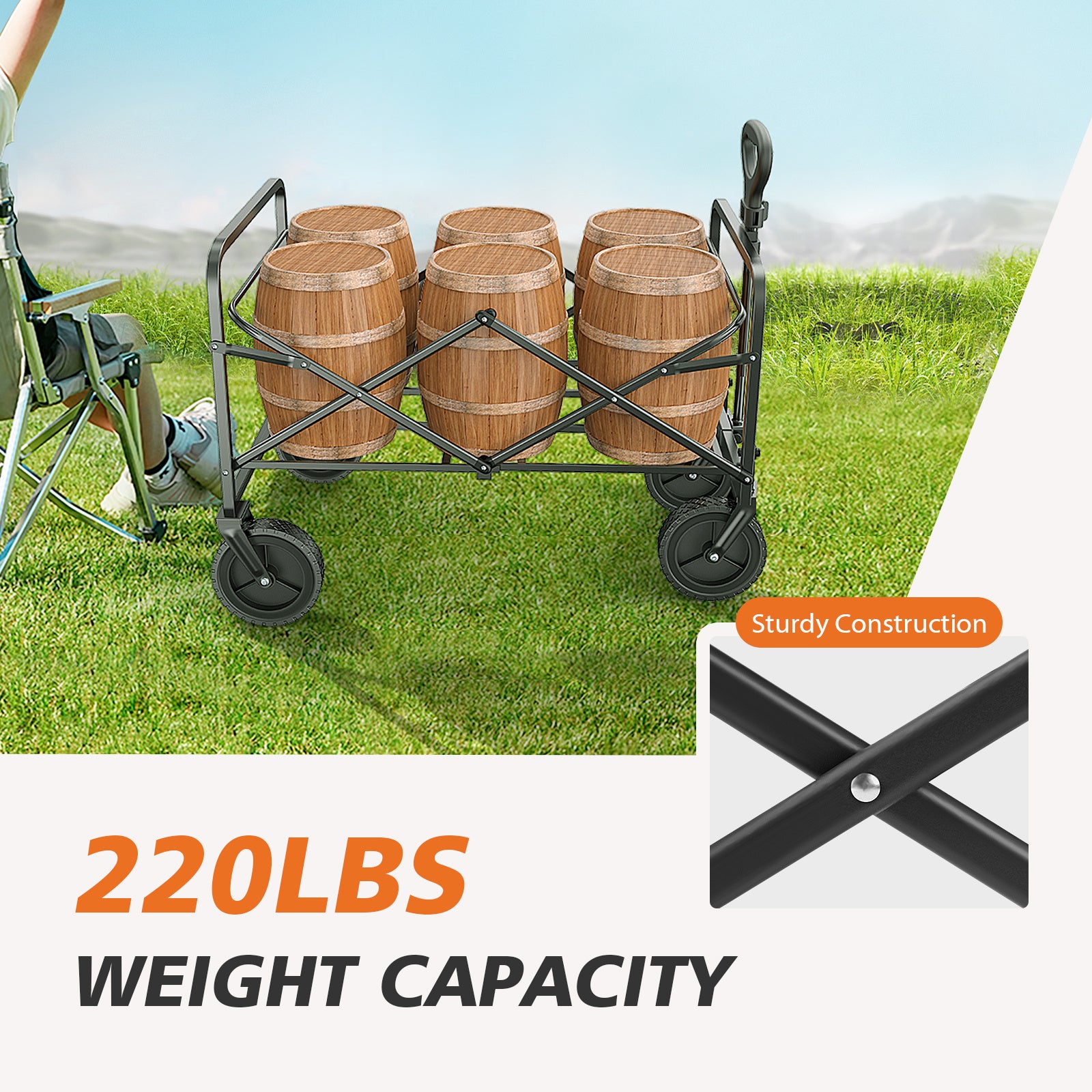 Foldable Carriage For Camping