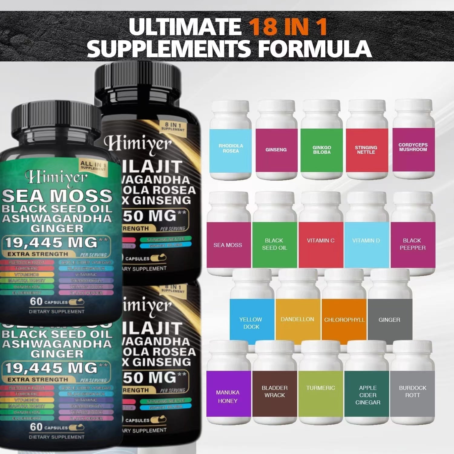 Shilajit, Sea Moss, and Ashwagandha combo pure and natural