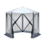 10X10ft Light Gray And Dark Gray Contrasting Pentagonal Automatic Folding Tent