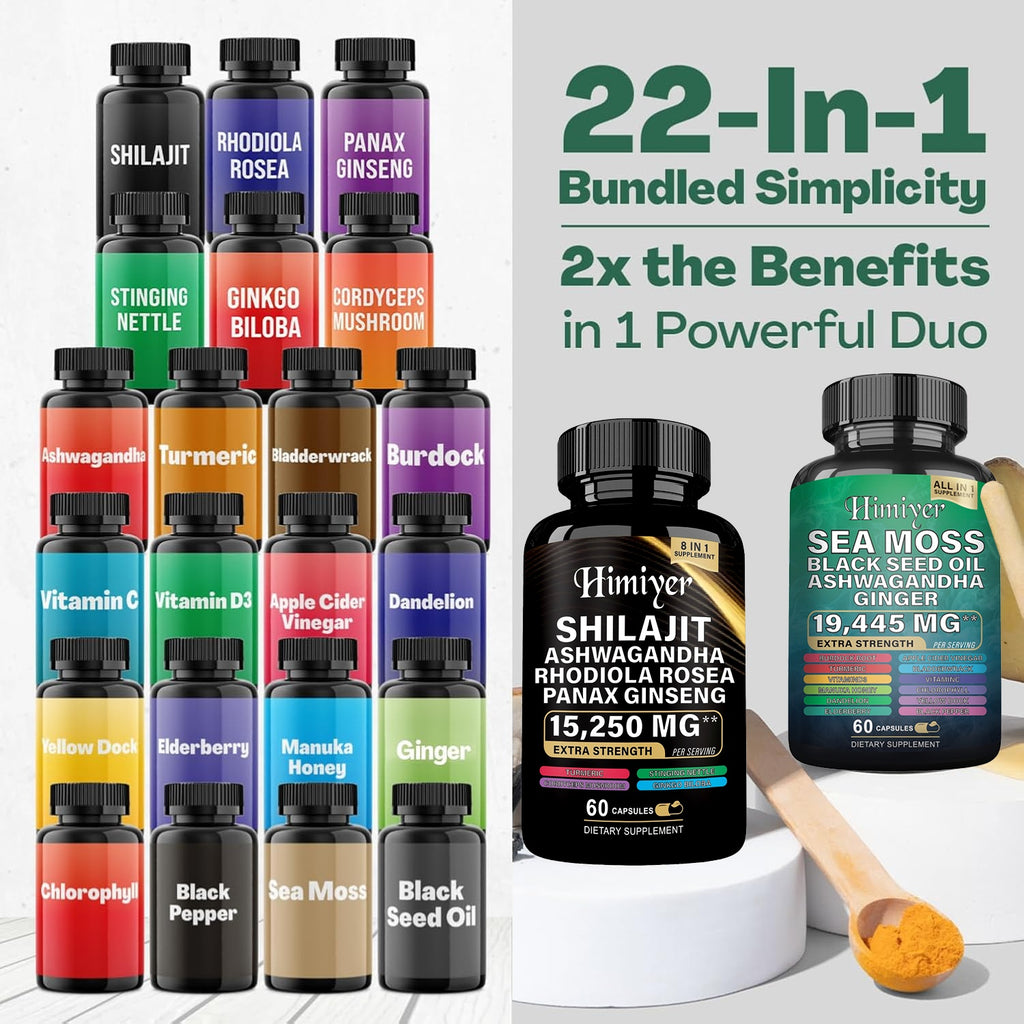 Shilajit, Sea Moss, and Ashwagandha combo pure and natural