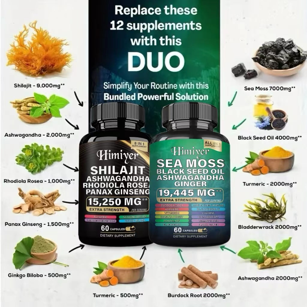 Shilajit, Sea Moss, and Ashwagandha combo pure and natural