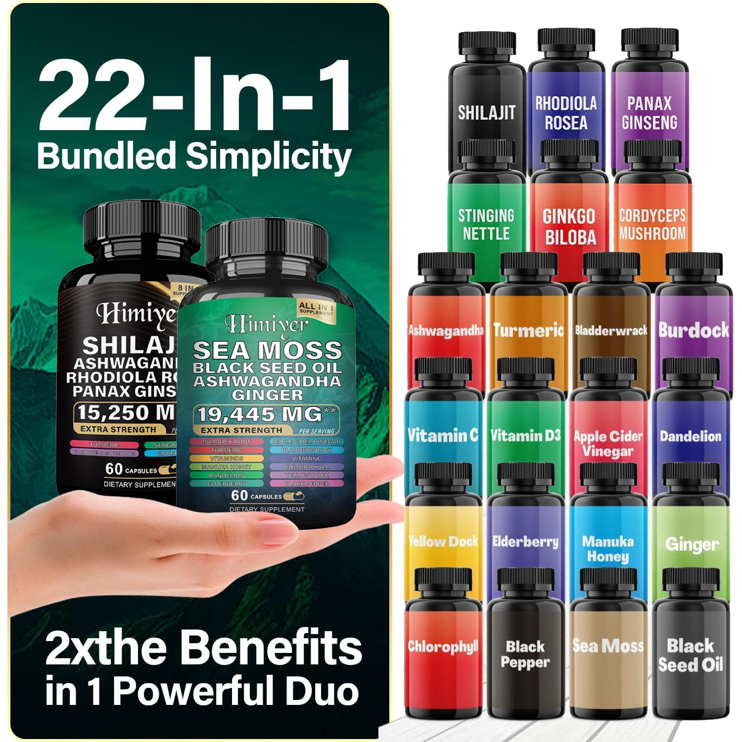 Shilajit, Sea Moss, and Ashwagandha combo pure and natural