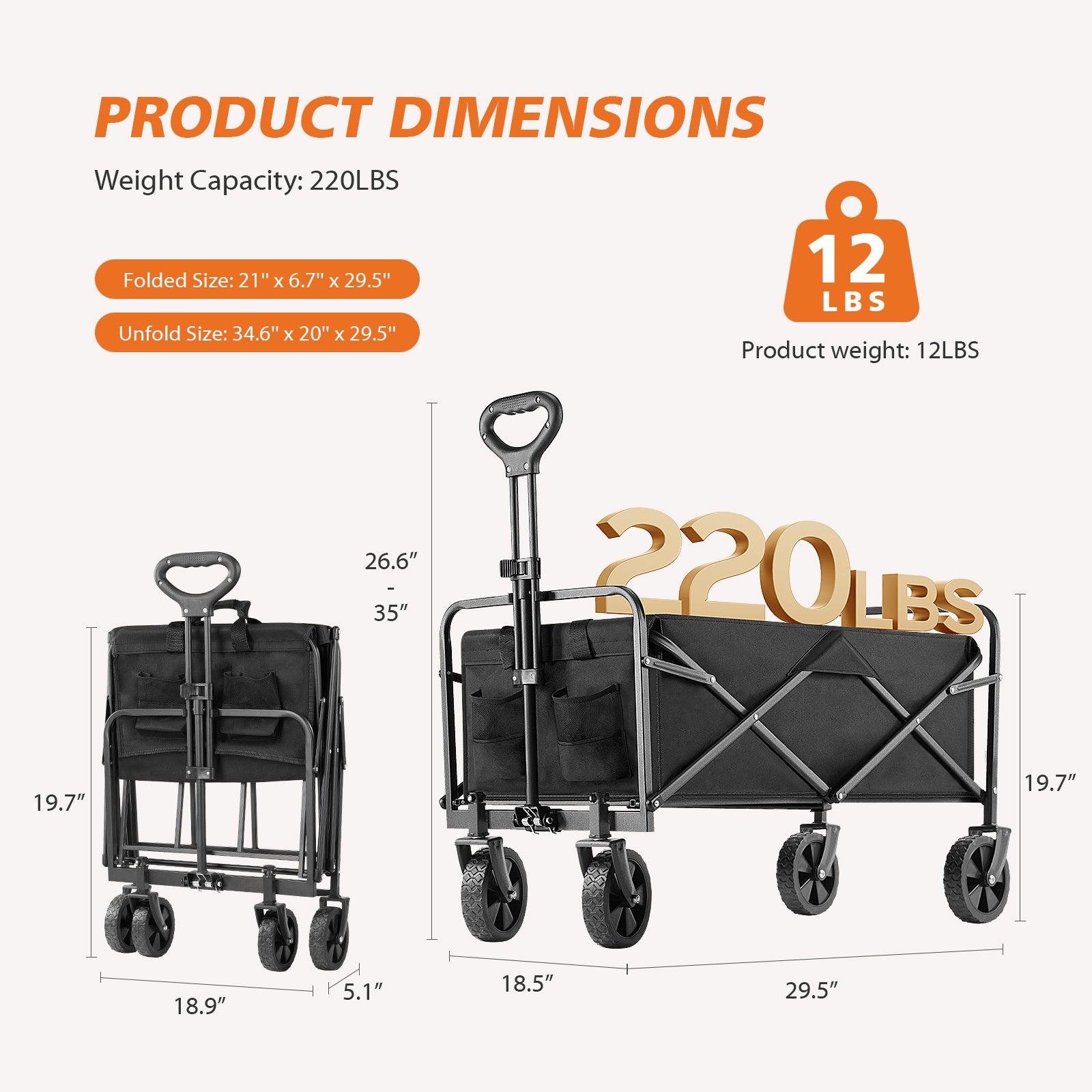 Foldable Carriage For Camping